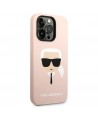 Karl Lagerfeld KLHMP14XSLKHLP iPhone 14 Pro Max 6.7 "hardcase light pink / light pink Silicone Karl`s Head Magsafe