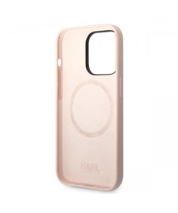 Karl Lagerfeld KLHMP14XSLKHLP iPhone 14 Pro Max 6.7 "hardcase light pink / light pink Silicone Karl`s Head Magsafe