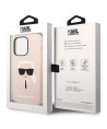 Karl Lagerfeld KLHMP14XSLKHLP iPhone 14 Pro Max 6.7 "hardcase light pink / light pink Silicone Karl`s Head Magsafe