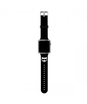 Karl Lagerfeld KLAWLSLCK Apple Watch Strap 42/44 / 45mm black / black strap Silicone Choupette Heads