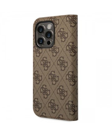 Guess GUBKP14XHG4SHW iPhone 14 Pro Max 6.7 "brown / brown book 4G Vintage Gold Logo