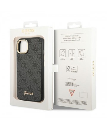 Guess GUHCP14SHG4SHK iPhone 14 6.1 "black / black hard case 4G Vintage Gold Logo