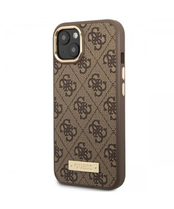 Guess GUHMP14MU4GPRW iPhone 14 Plus 6.7 "brown / brown hard case 4G Logo Plate MagSafe