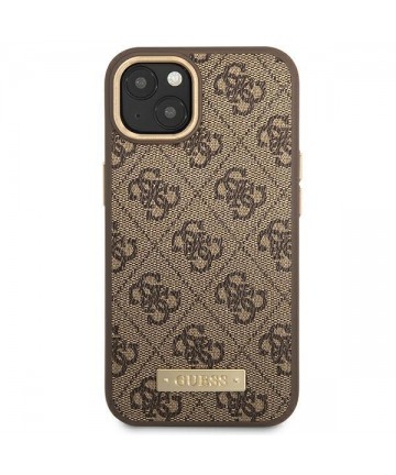 Guess GUHMP14MU4GPRW iPhone 14 Plus 6.7 "brown / brown hard case 4G Logo Plate MagSafe