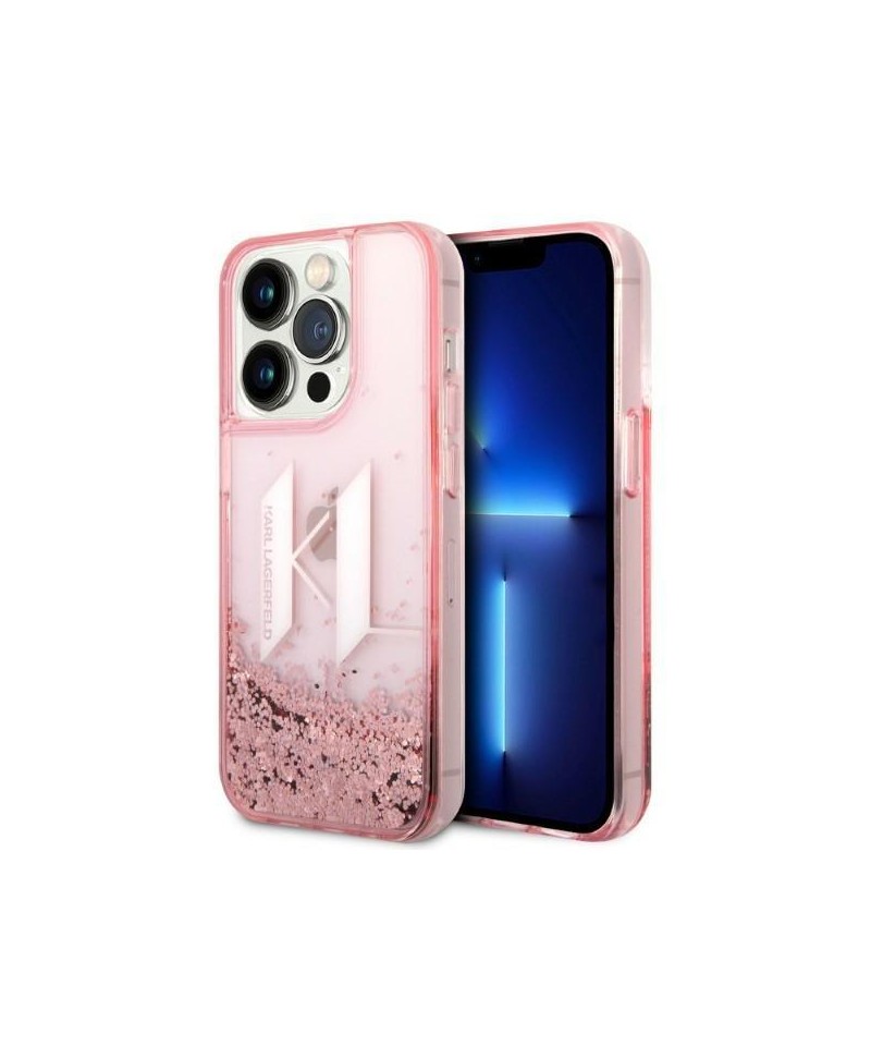 Karl Lagerfeld KLHCP14LLBKLCP iPhone 14 Pro 6.1 "pink / pink hardcase Liquid Glitter Big KL