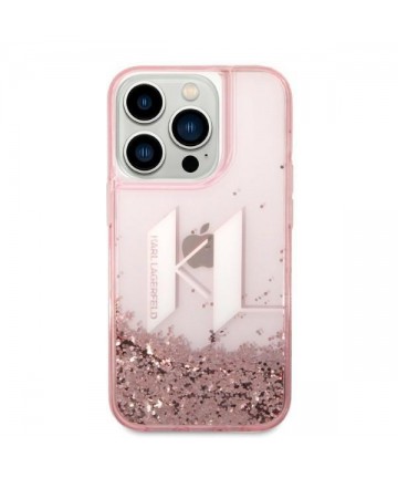 Karl Lagerfeld KLHCP14LLBKLCP iPhone 14 Pro 6.1 "pink / pink hardcase Liquid Glitter Big KL