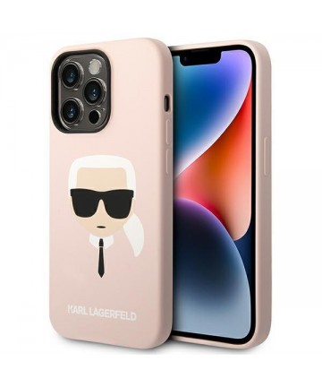 Karl Lagerfeld KLHCP14XSLKHLP iPhone 14 Pro Max 6.7 "hardcase pink / pink Silicone Karl`s Head