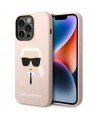 Karl Lagerfeld KLHCP14XSLKHLP iPhone 14 Pro Max 6.7 "hardcase pink / pink Silicone Karl`s Head