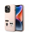 Karl Lagerfeld KLHMP14LSSKCI iPhone 14 Pro 6.1 "hardcase light pink / light pink Silicone Karl & Choupette Magsafe