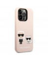 Karl Lagerfeld KLHMP14LSSKCI iPhone 14 Pro 6.1 "hardcase light pink / light pink Silicone Karl & Choupette Magsafe