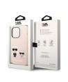 Karl Lagerfeld KLHMP14LSSKCI iPhone 14 Pro 6.1 "hardcase light pink / light pink Silicone Karl & Choupette Magsafe