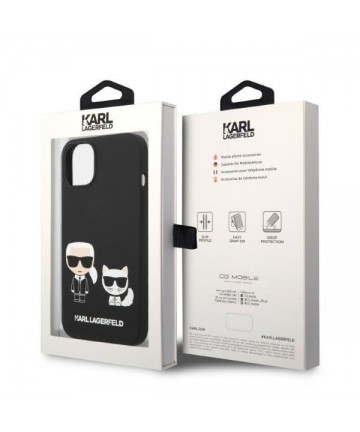 Karl Lagerfeld KLHMP14MSSKCK iPhone 14 Plus 6.7 "hardcase black / black Liquid Silicone Karl & Choupette Magsafe