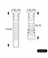 Strap Triple Protection for Apple Watch 38 / 40 / 41 mm band bracelet - white