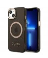 Guess Gold Outline Translucent MagSafe case for iPhone 13 - black