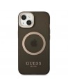 Guess Gold Outline Translucent MagSafe case for iPhone 13 - black