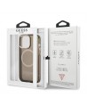 Guess Gold Outline Translucent MagSafe case for iPhone 13 Pro Max - black