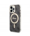 Set Guess GUBPP13LH4EACSK Case+ Charger iPhone 13 Pro black/black hard case 4G Print MagSafe