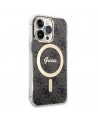 Set Guess GUBPP13LH4EACSK Case+ Charger iPhone 13 Pro black/black hard case 4G Print MagSafe