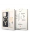 Set Guess GUBPP14LHMEACSK Case+ Charger iPhone 14 Pro 6.1" black/black hard case Marble MagSafe