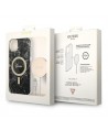 Set Guess GUBPP14SHMEACSK Case+ Charger iPhone 14 6.1" black/black hard case Marble MagSafe