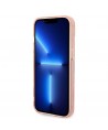 Guess GUHMP14MHTCMP iPhone 14 Plus 6.7" pink/pink hard case Gold Outline Translucent MagSafe