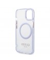 Guess GUHMP14SHTCMU iPhone 14 6.1" purple/purple hard case Gold Outline Translucent MagSafe