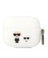 Karl Lagerfeld KLACAPSILKCW AirPods Pro cover white/white Silicone Karl & Choupette
