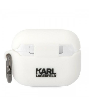 Karl Lagerfeld KLACAPSILKCW AirPods Pro cover white/white Silicone Karl & Choupette