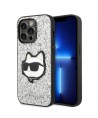 Karl Lagerfeld KLHCP14LG2CPS iPhone 14 Pro 6.1" silver/silver hardcase Glitter Choupette Patch