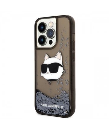 Karl Lagerfeld KLHCP14LLNCHCK iPhone 14 Pro 6.1" black/black hardcase Glitter Choupette Head