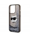 Karl Lagerfeld KLHCP14LLNCHCK iPhone 14 Pro 6.1" black/black hardcase Glitter Choupette Head