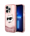 Karl Lagerfeld KLHCP14LLNCHCP iPhone 14 Pro 6.1" pink/pink hardcase Glitter Choupette Head