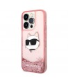 Karl Lagerfeld KLHCP14LLNCHCP iPhone 14 Pro 6.1" pink/pink hardcase Glitter Choupette Head