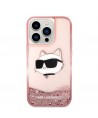Karl Lagerfeld KLHCP14LLNCHCP iPhone 14 Pro 6.1" pink/pink hardcase Glitter Choupette Head