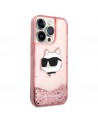 Karl Lagerfeld KLHCP14LLNCHCP iPhone 14 Pro 6.1" pink/pink hardcase Glitter Choupette Head