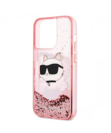 Karl Lagerfeld KLHCP14LLNCHCP iPhone 14 Pro 6.1" pink/pink hardcase Glitter Choupette Head