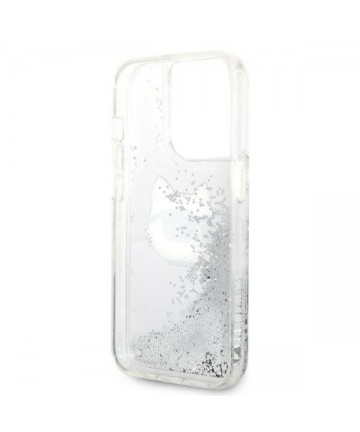 Karl Lagerfeld KLHCP14LLNHCCS iPhone 14 Pro 6.1" silver/silver hardcase Glitter Choupette Head