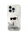 Karl Lagerfeld KLHCP14LLNKHCH iPhone 14 Pro 6.1" silver/silver hardcase Glitter Karl Head