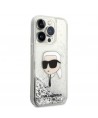 Karl Lagerfeld KLHCP14LLNKHCH iPhone 14 Pro 6.1" silver/silver hardcase Glitter Karl Head