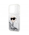 Karl Lagerfeld KLHCP14LLNKHCH iPhone 14 Pro 6.1" silver/silver hardcase Glitter Karl Head