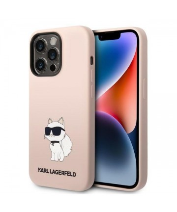 Karl Lagerfeld KLHCP14LSNCHBCP iPhone 14 Pro 6.1" hardcase pink/pink Silicone Choupette