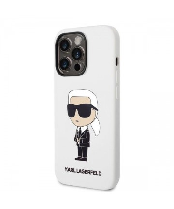 Karl Lagerfeld KLHCP14LSNIKBCH iPhone 14 Pro 6.1" hardcase white/white Silicone Ikonik