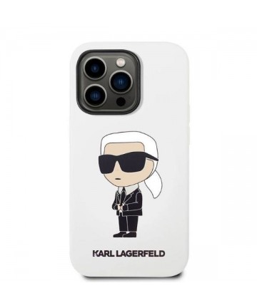 Karl Lagerfeld KLHCP14LSNIKBCH iPhone 14 Pro 6.1" hardcase white/white Silicone Ikonik