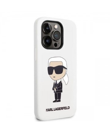 Karl Lagerfeld KLHCP14LSNIKBCH iPhone 14 Pro 6.1" hardcase white/white Silicone Ikonik
