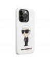 Karl Lagerfeld KLHCP14LSNIKBCH iPhone 14 Pro 6.1" hardcase white/white Silicone Ikonik