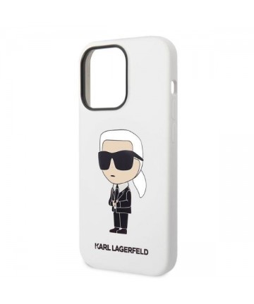 Karl Lagerfeld KLHCP14LSNIKBCH iPhone 14 Pro 6.1" hardcase white/white Silicone Ikonik