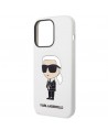 Karl Lagerfeld KLHCP14LSNIKBCH iPhone 14 Pro 6.1" hardcase white/white Silicone Ikonik