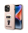 Karl Lagerfeld KLHCP14LSNIKBCP iPhone 14 Pro 6.1" hardcase pink/pink Silicone Ikonik
