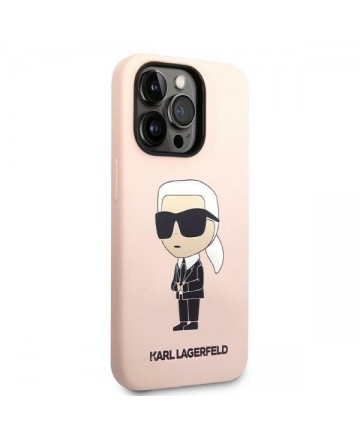 Karl Lagerfeld KLHCP14LSNIKBCP iPhone 14 Pro 6.1" hardcase pink/pink Silicone Ikonik
