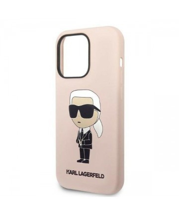 Karl Lagerfeld KLHCP14LSNIKBCP iPhone 14 Pro 6.1" hardcase pink/pink Silicone Ikonik